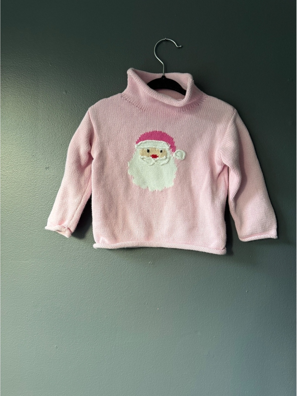 Tullabee Pink Santa Knit Sweater for Toddler Size Small 12-18 Months
